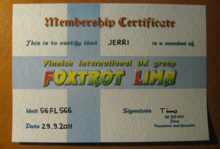 FL Membership Certificate
